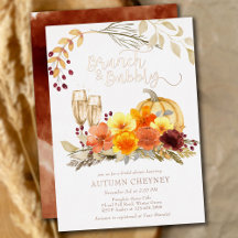 Brunch y Bubbly Autumt Bridal Shower Rosa Gold
