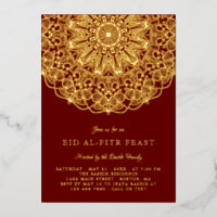 Burgundy & Gold Lace Elegant Festín Eid