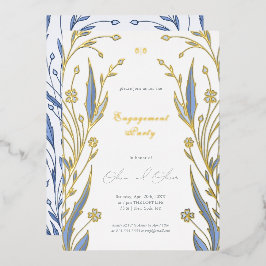 Invitación Con Relieve Metalizado Buzón azul