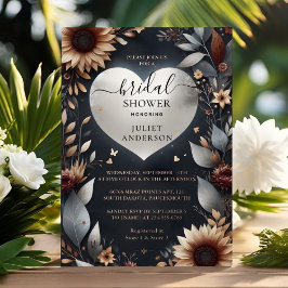 Invitación Con Relieve Metalizado Caída tradicional Maroon Ducha de novia Borgoña