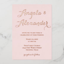 Caligrafía Decorativa Moderna Rosa Claro Bodas