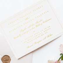 Caligrafía formal paisajística Elegante Boda de or