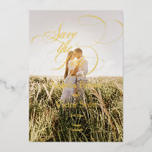 Caligrafía Mínima Save the Date Foto