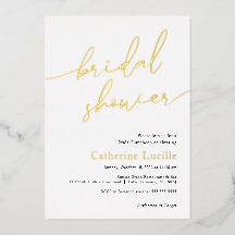 Caligrafía moderna Invitación a Relieve metalizado