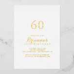 Invitación Con Relieve Metalizado Caligrafía moderna Oro de la fiesta de cumpleaños<br><div class="desc">Esta moderna caligrafía de 50 años de fiesta de Relieve metalizado es perfecta para un evento moderno. El diseño,  sencillo y elegante,  presenta una tipografía de escritura clásica y elegante en Relieve metalizado dorado.</div>