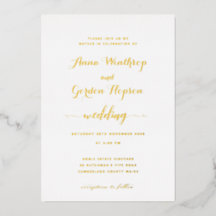 Caligrafía Swash Script Bodas Dorado