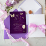 Invitación Con Relieve Metalizado Campaña Purple Gold 50 y fabuloso cumpleaños<br><div class="desc">Más invitaciones de cumpleaños número 50 en la Pequeña Tienda Bayleigh!</div>