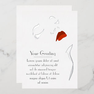 Invitación Con Relieve Metalizado Cara con Glamour