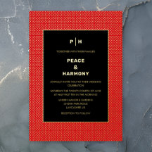 Carnaby Confetti Gold Red Black Boda