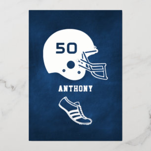 Invitación Con Relieve Metalizado Cartel de cumpleaños de la Marina y la Plata