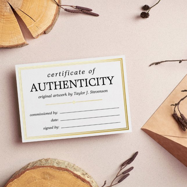 Invitación Con Relieve Metalizado Certificado blanco de oro negro de autenticidad (Subido por el creador)