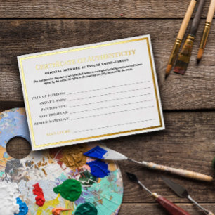 Invitación Con Relieve Metalizado Certificado de autenticidad limpio y sin tiempo