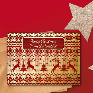 Invitación Con Relieve Metalizado Cervezas de oro de punto y árboles de Navidad en b