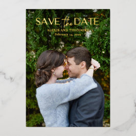 Invitación Con Relieve Metalizado Chic Boda Moderna Save the Date