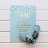 Chica de confeti rosa y dorado falso Baby Shower