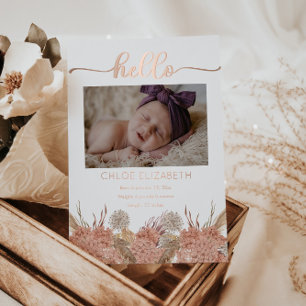 Invitación Con Relieve Metalizado Chica de hierba de Pampas 4 Relieve metalizado de 