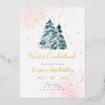 Chica de primer cumpleaños Winter Onederland