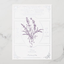 Chinoiserie Lavender Bouquet Boda victoriano