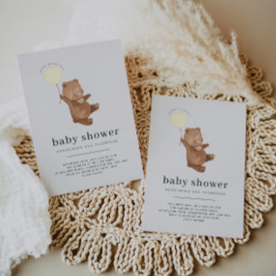 Invitación Con Relieve Metalizado Chorro de oso de peluche dorado