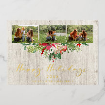 Christmas Poinsettias Garland Classic 3 Photos