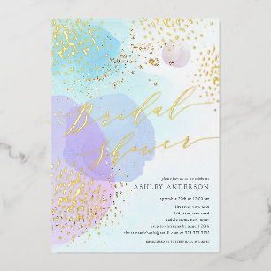 Invitación Con Relieve Metalizado Círculos abstractos de pastel de aluminio para duc