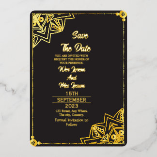 Invitación Con Relieve Metalizado Claro Ahorro de Fecha de Boda de Acrílico