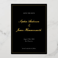 Clase Formal Boda Escritura Marco Negro Elegante