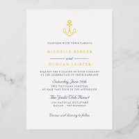 Clásico Club Náutico de Yates Boda Ancla Azul