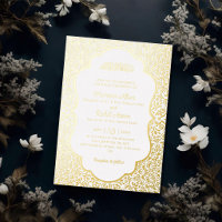 Clásico Mármol Blanco Joyas Oro Musulmán Boda