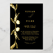 Clásico Mini floral dorado cápsula Boda