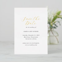 Clásico Save the Date de Boda en Blanco y Negro