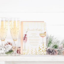 Cócteles Burbujeantes Brunch Nupcial Dorado Glitte