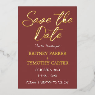 Invitación Con Relieve Metalizado Código QR moderno foto vino tinto bodas guión