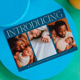 Invitación Con Relieve Metalizado collage de fotos de Relieve metalizado mínimo anun