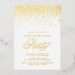 Invitación Con Relieve Metalizado Confeti de puntos de papel de oro para fiesta de N