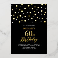 Confetti de Black & Gold Hexagon 60 cumpleaños