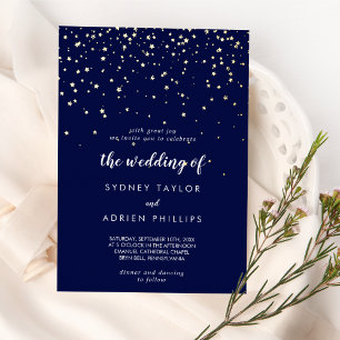 Invitación Con Relieve Metalizado Confetti De Oro Armada El Boda Del Oro