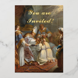 Invitación Con Relieve Metalizado Confirmación