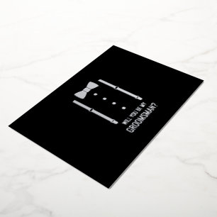 Invitación Con Relieve Metalizado Corbata de lazo plateada Propuesta personalizada p