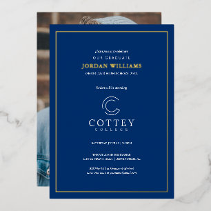 Invitación Con Relieve Metalizado Cottey College