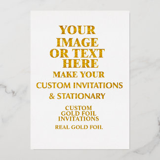 Invitación Con Relieve Metalizado Crea Tu Propio Oro Personalizado y Hecho a Medida