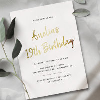 Cualquier edad | Cumpleaños Mínimo Simple y Oro