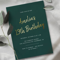 Cualquier edad | Cumpleaños Verde Esmeralda Oscura