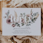 Invitación Con Relieve Metalizado Cuarenta florales - 40 cumpleaños - Plata<br><div class="desc">Flores acuáticas modernas y hojas de boho con la palabra 'cuarenta' en Relieve metalizado de plata real. ¡Perfecto para tu fiesta de cumpleaños!</div>