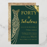 Invitación Con Relieve Metalizado Cuarenta y fabuloso vestido de oro esmeralda 40 cu<br><div class="desc">Cuarenta y fabuloso vestido de oro esmeralda 40º cumpleaños Invitación a Relieve metalizado Ver otras invitaciones en nuestra tienda Nest y Nest Store</div>