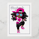 Invitación Con Relieve Metalizado Cumpleaños de Hip Hop Kids<br><div class="desc">Personalizable de invitación de fiesta de cumpleaños de Relieve metalizado real a los detalles de tu evento.</div>