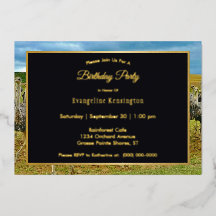 Cumpleaños del Oro del Ostrich de la Vida Silvestr