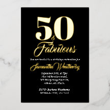Cumpleaños dorado 50 y fabuloso