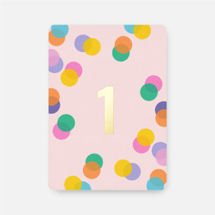 Invitación Con Relieve Metalizado Cumpleaños número 1 de niña rosa y dorado