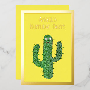 Invitación Con Relieve Metalizado Cumpleaños personalizado de Día de Muertos Feliz C